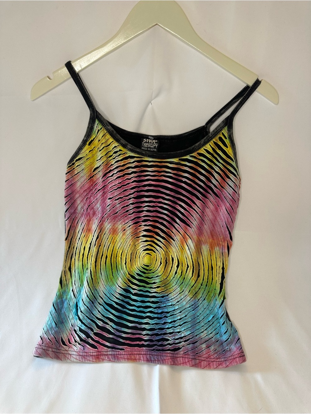Shop Therapy psychedelic Spiral Tie-Dye boho Tank Top M/L